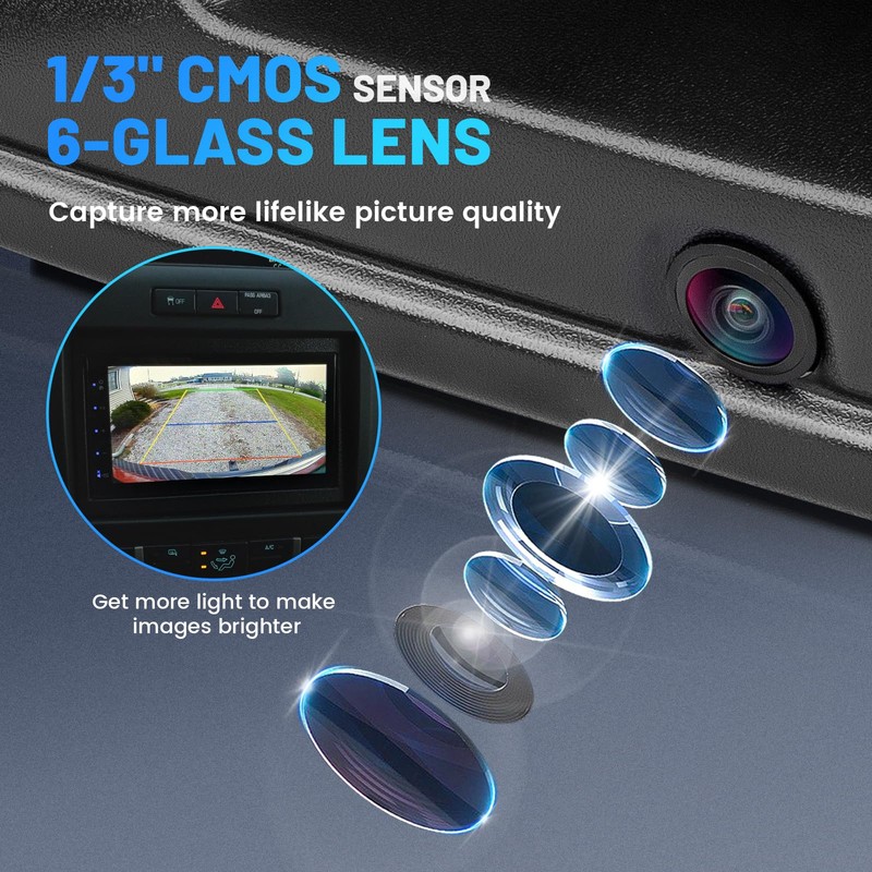 EWAY Tailgate Handle Backup Camera for 2014-2018 Chevy Silverado GMC