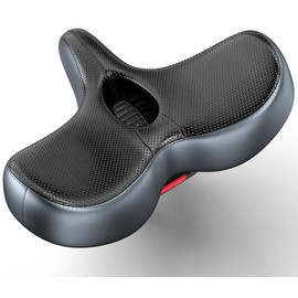 IPOW Comfort Oversized Bike Seat Widened Bicycle Saddle with Soft Thickened Memory Foam Cushion Waterproof for Women & Men Universal Fit for Indoor/Outdoor Bikes