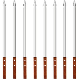 Voniel 23.6 Inch Skewers for Kabobs 0.62 Inch Wide Kabob Skewers 8 Pack Reusable Metal Skewers for Grilling Long Kebab Skewers Large Size Heavy Duty Kabob Sticks BBQ Skewer Set Stainless Steel Skewer.