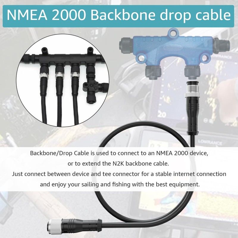 NMEA 2000(N2K) 2 Meter Extension Cable – Backbone & Drop