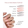 Press On Nails Almond (Gentle Blush) Medium Length Reusable Stick