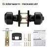 goldenwarm Black Door Knobs, Matte Black Privacy Door Knob Interior,