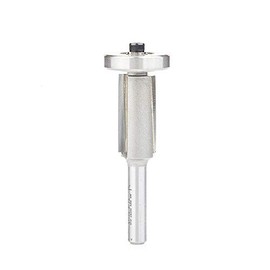 Amana Tool 47198 Carbide Tipped Down Shear Overhang Trim 3/16 Overhang x 1/2 Dia x 1 Cut Height x 1/4 Inch Shank w/Lower Ball Bearing Router Bit