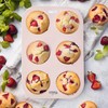 Premier Housewares Elegant Pink Muffin Tray, Easy to Clean Silicon