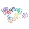 100Pcs Number Shape Paper Clips Funny Cute Rich Colors Bookmark