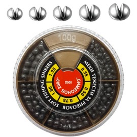 PRO FILSTAR Fishing Weights Set 100 g - Shotlead Fishing with Storage Box - Lead Balls - Lead Weights Set - Lead Weight - Carp Lead - Fisherman Lead - Fishing Lead 0.35/0.5/0.75/1/1.25g