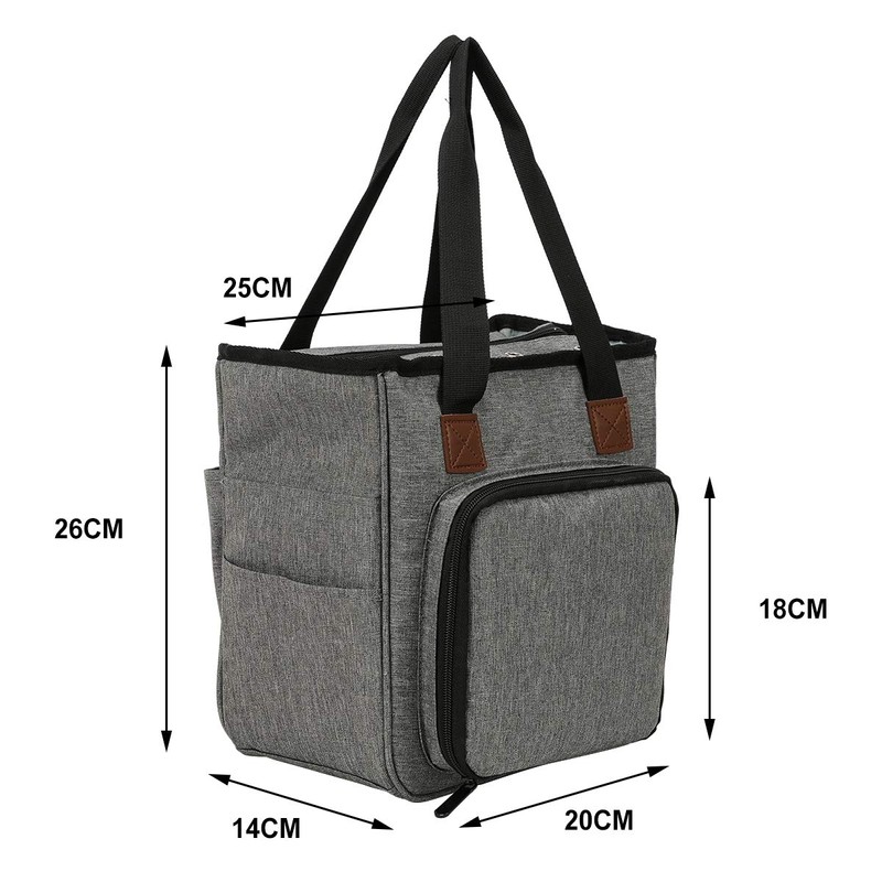 Knitting Bag,Yarn Storage Organizer Tote Bag Holder Case Cuboid with