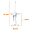 Push Pins 600 Count, Standard Clear Drawing Pins Steel Point