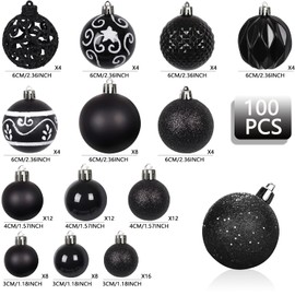 Artmag Christmas Ornaments Set, 100 pcs Christmas Tree Decorations Set Shatterproof Christmas Balls Ornaments for Wedding Holiday Christmas Decorations Indoor and Outdoor (Gold)