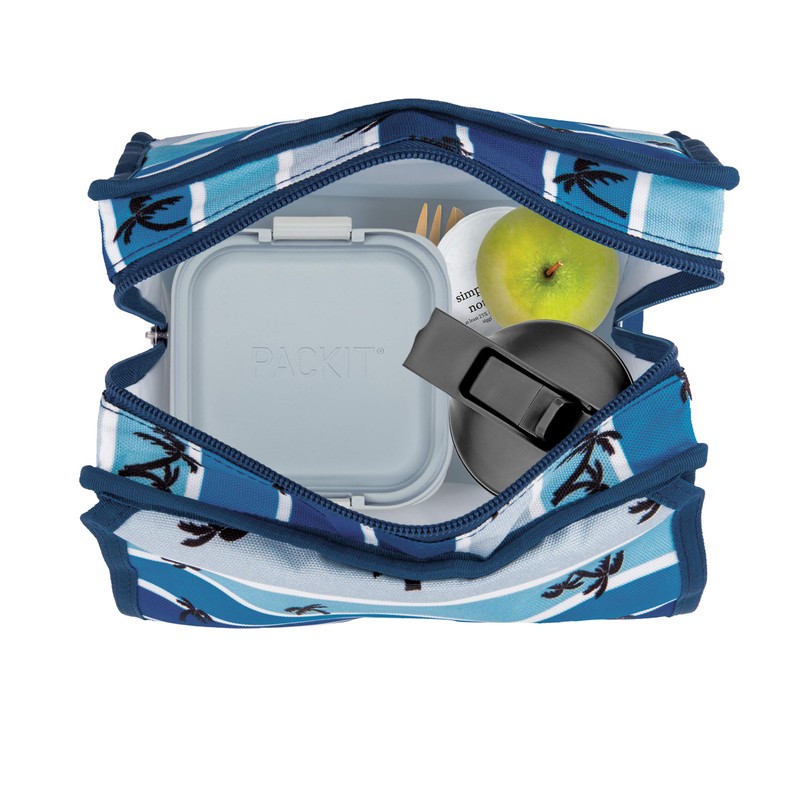 PackIt Lonchera congelable con cierre de cierre, palmas de atardecer