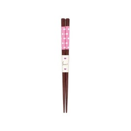 田中箸店 若狭塗箸ドット ホワイトピンク 16.5cm