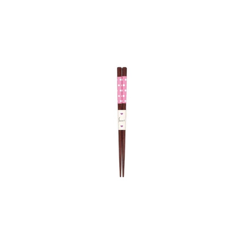田中箸店 若狭塗箸ドット ホワイトピンク 16.5cm