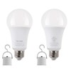 HouLight 5W Rechargeable Emergency LED Light Bulbs with Back Up