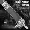 VALHALLA Folding Sickle, Black Sharp Folding Scythe with 2 Sections,