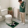 Border Collie U-Shaped Toilet Rug 24''x20'' Non Slip Bathroom Mat