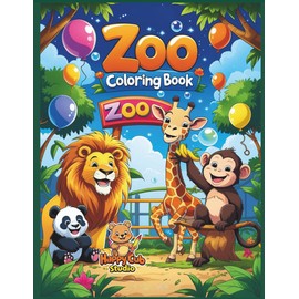 Zoo Friends Coloring Book: Adorable Zoo Animals and Funny Scenes for Kids Ages 4–8