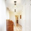 WILON Semi Flush Mount Ceiling Light Fixture, Black Farmhouse Light