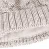 Neverless® Women's Knitted Hat with Inner Lining Fleece Fur Pompom
