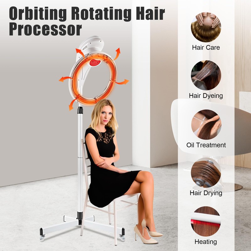 3 in 1 Orbital Infrared Stand Hair Dryer,950W Free-Stand Hair