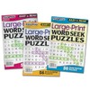 Penny Press 3 Random Large print Word Seek Puzzles
