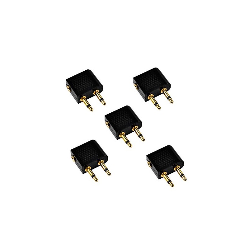 Sienoc Plane Airline Adapter Gold Plated Airline Airplane Flight Adapter