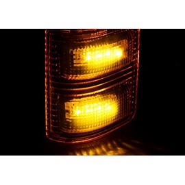 HYPERSPEED LED Side Mirror Marker Lamps Turn Signal Light 2PCS Compatible with Ford 2008 2009 2010 2011 2012 2013 2014 2015 2016 F250 F350 F450 F550 Super Duty, Car Mods (Amber Lens, White LED)