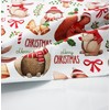Christmas Owl Bunny Party Kitchen Curtain Valance 52x18inch with Rod
