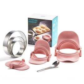 MUMSUNG Empanada Press, 3size (4"+3"+2.6") Professional Dumpling Maker Mold Kit, Fast to Make Empanadas Pierogi Ravioli Calzone Turnover Pastelitos, Warm Pink