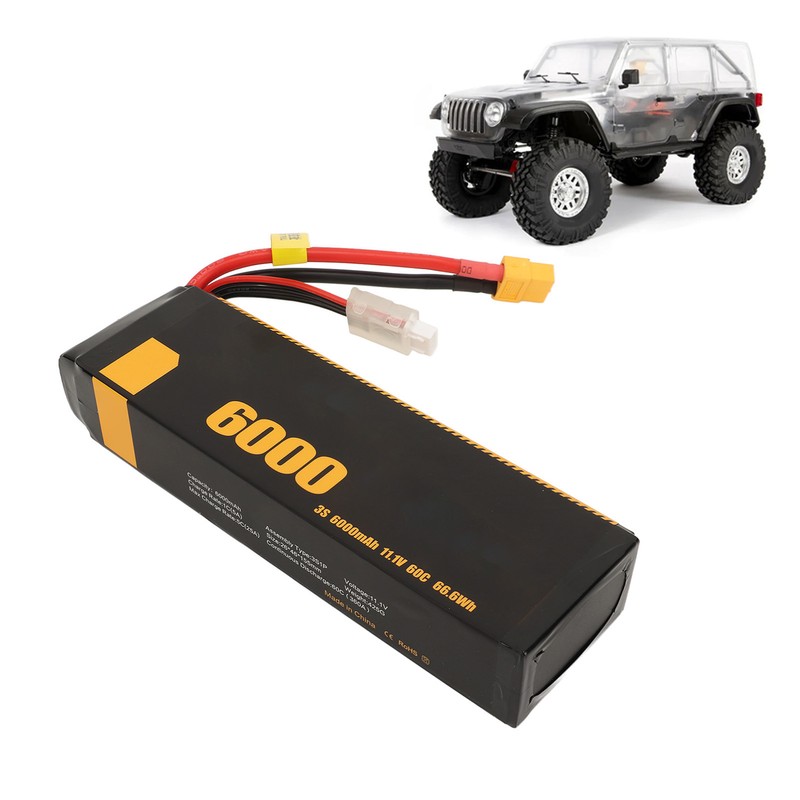 3S Lipo Battery 60C 11.1V 6000mah Impact Resistant Long Life