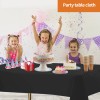 Party Dimensions 12 Pack Premium Black Rectangle Disposable Tablecloths Easy