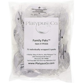 Platypus Family Paks 75, 3-count Braces Flosser Packs, 225 flossers