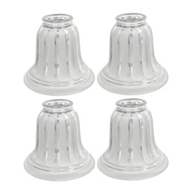 Aspen Creative 23082-4 Transitional Clear & Sandblasted Ceiling Fan Replacement Glass Shade. 2-1/8"Fitter Size x 5-3/8"Diameter x 4-3/4"Height. 4 Pack