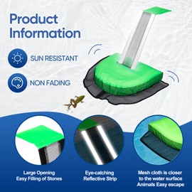 LCHUANG Pro Pool Animal Escape Ramp - Floating Frog Saver Log for Swimming Pools, Durable Critter Ramp,Summer Small Animal Rescue,Animal Escape Platform, Prevent Drowning with Easy Installation-2Pack