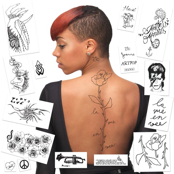Lady Gaga Life Size Temporary Tattoos 2019 Mega Pack | Skin Safe | MADE IN THE USA| Removable