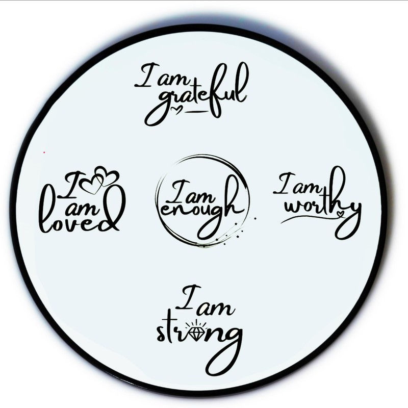 Positive Affirmation Sticker - Static Cling for Mirror Window -