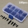 Ren He Cassette 180 Pcs Black M3 Screw Nut Hex Spacers Nylon
