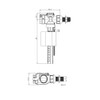 VeeBath Toilet Inlet Valve Side Entry, Inlet Float Valve 1/2