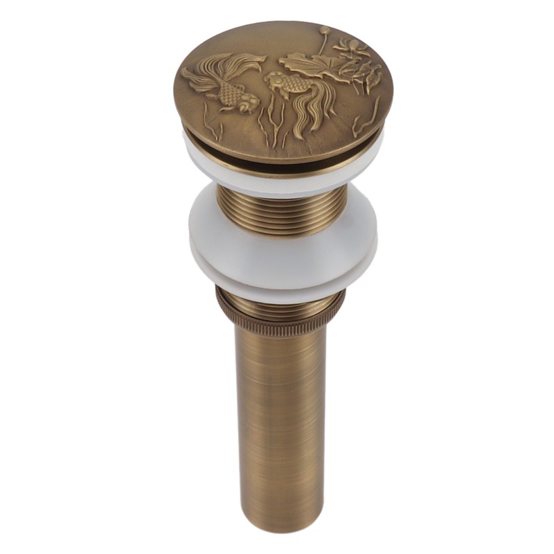Bathroom Kitchen Sink Drain All Copper Pop Up Sink Drain