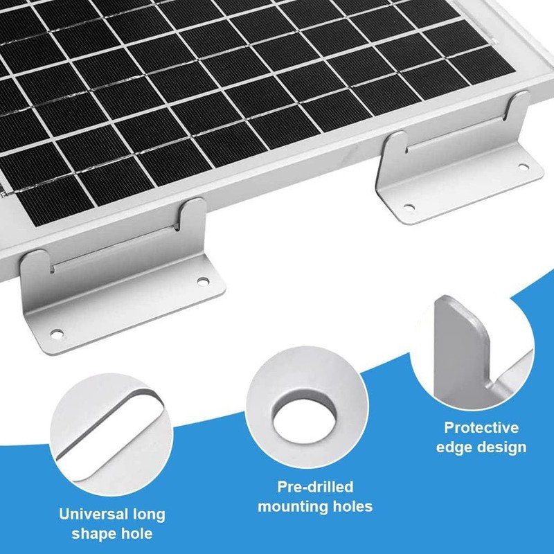 Pack of 4 Solar Panel Mount Silver Solar Panel Z