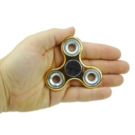Christmas Concepts® - Exclusive Fidget Hand Spinner - Stress Reducer, Stress Relief, Autism - METALLIC GOLD