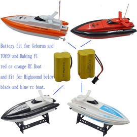 Blomiky 2 Cuboid 4.8V 700mAH AA NiCd Rechargeable Battery SM-2P Connector for HY800 F1 F3 RC Boat and RC Bus RC School Bus F1 Battery 2 Pack