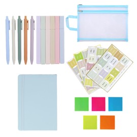 Cosmeria Bible Journaling Complete Set with Bible Marker, A5 Notebook, Bible Tabs, Pens and Portable Bag, Ideal for Bible Study and Office Organisation