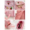 Sothuba Kawaii Strawberry Embroidery Backpack for Girls Teens Students School
