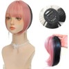 Clip in Bangs Straight mixed colour Fringe Hair Patch Synthetic