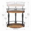 HOOBRO Spice Rack, Kitchen Rack, 2-Tier Height Adjustable, Rotating Spice