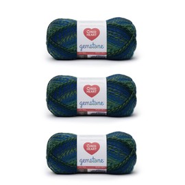Red Heart Gemstone Emerald Yarn - 3 Pack of 200g/7oz - Acrylic - 5 Bulky - 312 Yards - Knitting, Crocheting & Crafts