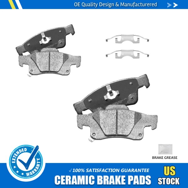 FRAXLE Rear Ceramic Brake Pads w/Hardware for 2011 - 2021