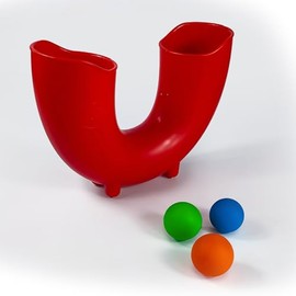 BAONILE Upgraded Skill Game Toy with 3 Juggling Balls – Fun Indoor & Outdoor Gift for Kids, Teens, and Adults – Develops Motor Skills, Perfect for Boys and Girls Aged 6+ (Red)