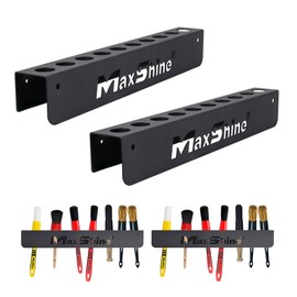 Maxshine Universal Detailing Brush Holder - 10 Car Detailing Brushes Organizer, Sturdy, Simple & Lightweight Design, Easy Wall Mounting for Access, Premium Auto Detailing Accessories & Supplies