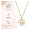 Collar Dije Letras Iniciales Acero Inoxidable Doradas Mujer